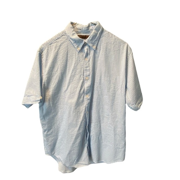 Perry Ellis Other - Perry Ellis Light Blue Striped Collared Shirt Medium